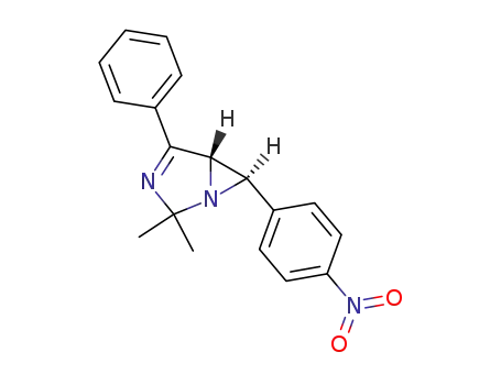 Molecular Structure of 13591-65-6 (1,3-Diazabicyclo[3.1.0]hex-3-ene,
2,2-dimethyl-6-(4-nitrophenyl)-4-phenyl-, cis-)