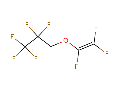 Molecular Structure of 1682-32-2 (Propane, 1,1,1,2,2-pentafluoro-3-[(trifluoroethenyl)oxy]-)