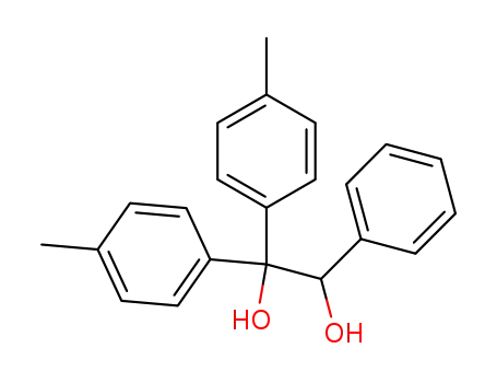 Molecular Structure of 122135-80-2 (1,1-Bis(4-methylphenyl)-2-phenyl-1,2-ethanediol)