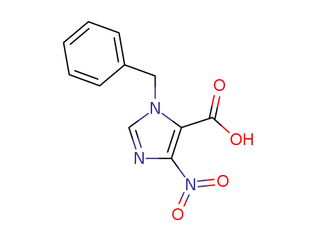 Molecular Structure of 82228-58-8 (4-NITRO-1-(PHENYLMETHYL)-1H-IMIDAZOLE-5-CARBOXYLIC ACID)
