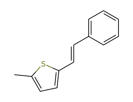 Molecular Structure of 36634-72-7 (Thiophene, 2-methyl-5-(2-phenylethenyl)-)