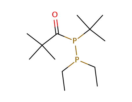 Molecular Structure of 131551-67-2 (1-(1-tert-Butyl-2,2-diethyl-diphosphanyl)-2,2-dimethyl-propan-1-one)