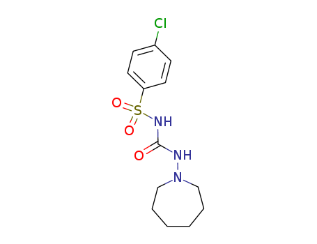 Benzenesulfonamide,4-chloro-N-[[(hexahydro-1H-azepin-1-yl)amino]carbonyl]- cas  1228-19-9