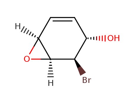 Molecular Structure of 69945-45-5 (7-Oxabicyclo[4.1.0]hept-4-en-3-ol, 2-bromo-, (1R,2S,3R,6R)-rel-)
