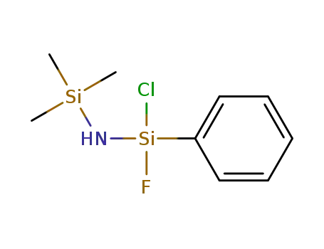 Molecular Structure of 1321987-17-0 (1,1,1-trimethyl-3-phenyl-3-chloro-3-fluorodisilazane)