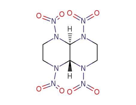 Molecular Structure of 83673-31-8 (Pyrazino[2,3-b]pyrazine, decahydro-1,4,5,8-tetranitro-, trans-)