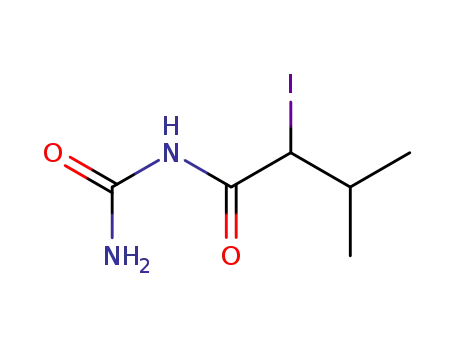 Molecular Structure of 533-63-1 (N-(Aminocarbonyl)-2-iodo-3-methylbutanamide)