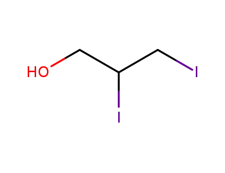 Molecular Structure of 7386-30-3 (1-Propanol, 2,3-diiodo-)