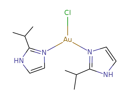 Molecular Structure of 81196-82-9 ((2-isopropylimidazole)2AuCl)