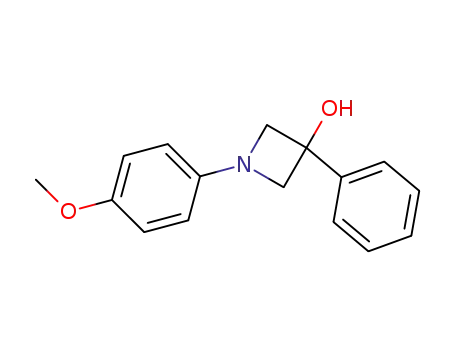 Molecular Structure of 62082-48-8 (3-Azetidinol, 1-(4-methoxyphenyl)-3-phenyl-)