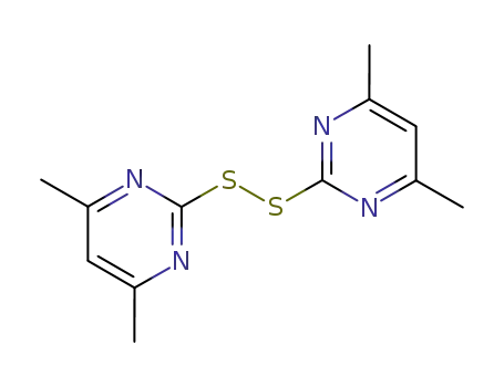 Molecular Structure of 17624-79-2 (Pyrimidine, 2,2'-dithiobis[4,6-dimethyl-)