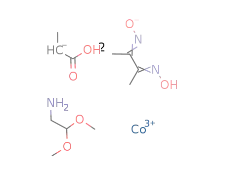 Molecular Structure of 81956-81-2 ((1-carboxyethyl)(2,2-dimethoxyethylamine)bis(dimethylglyoximato)cobalt(III))