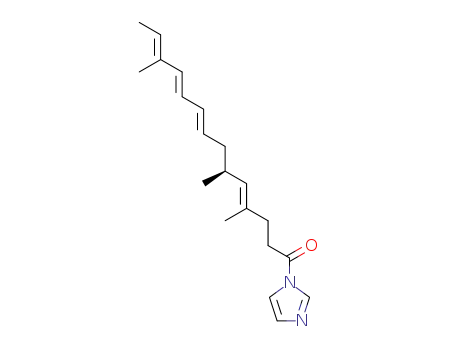 Molecular Structure of 129056-30-0 (1-[(4E,6S,8E,10E,12E)-4,6,12-Trimethyltetradecatetra-4,8,10,12-enoyl]imidazole)