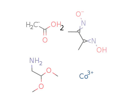 Molecular Structure of 81956-67-4 ((carboxymethyl)(2,2-dimethoxyethylamine)bis(dimethylglyoximato)cobalt(III))