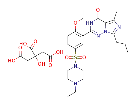 Molecular Structure of 1193386-64-9 (vardenafil citrate)