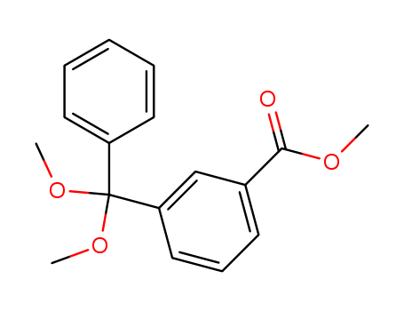 Molecular Structure of 195305-79-4 (Benzoic acid, 3-(dimethoxyphenylmethyl)-, methyl ester)