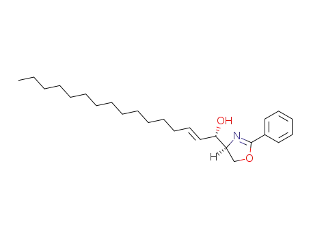 Molecular Structure of 78739-31-8 (threo-4-(1-hydroxy-2-hexadecenyl)-2-phenyl-Δ<sup>2</sup>-oxazoline)