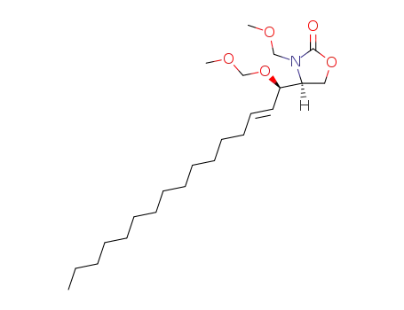 Molecular Structure of 178550-59-9 ((S)-4-((E)-(R)-1-Methoxymethoxy-hexadec-2-enyl)-3-methoxymethyl-oxazolidin-2-one)