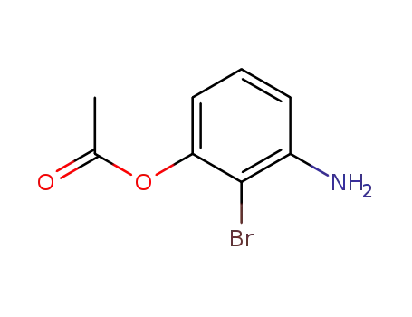 Molecular Structure of 112970-45-3 (Phenol, 3-amino-2-bromo-, acetate (ester))