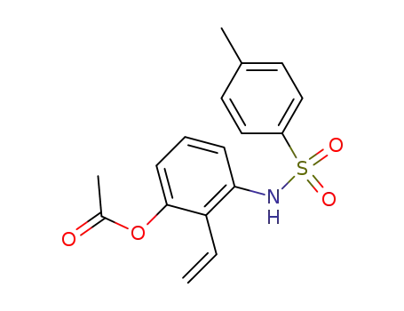 Molecular Structure of 112970-55-5 (Benzenesulfonamide, N-[3-(acetyloxy)-2-ethenylphenyl]-4-methyl-)