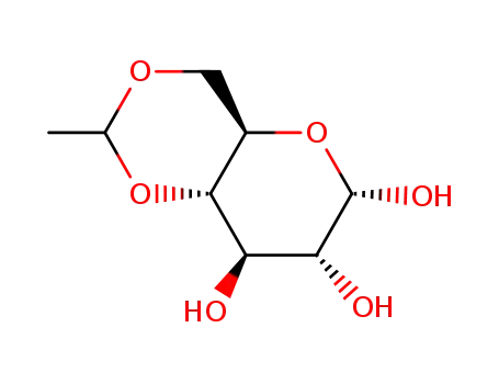 Molecular Structure of 13224-99-2 (4,6-O-Ethylidene-alpha-D-glucose)