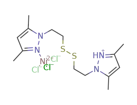 Molecular Structure of 654670-50-5 ([NiCl<sub>3</sub>(NC(CH<sub>3</sub>)CHC(CH<sub>3</sub>)NCH<sub>2</sub>CH<sub>2</sub>SSCH<sub>2</sub>CH<sub>2</sub>NC(CH<sub>3</sub>)CHC(CH<sub>3</sub>)NH)])