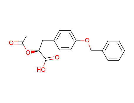 Molecular Structure of 267228-34-2 ((S)-2-acetyloxy-3-(4-benzyloxyphenyl)propionic acid)