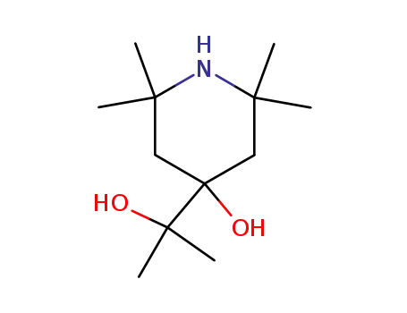 Molecular Structure of 858849-89-5 (2,2,6,6-tetramethyl-4-hydroxy-4-(1-hydroxy-1-methylethyl)piperidine)