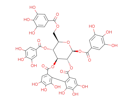 Molecular Structure of 113900-71-3 (b-D-Glucopyranose, cyclic2,3-[(1S)-4,4',5,5',6,6'-hexahydroxy[1,1'-biphenyl]-2,2'-dicarboxylate]1,4,6-tris(3,4,5-trihydroxybenzoate) (9CI))
