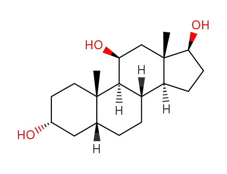 Molecular Structure of 20685-55-6 ((3R,5R,8S,9S,10S,11S,13S,14S,17S)-10,13-dimethyl-2,3,4,5,6,7,8,9,11,12 ,14,15,16,17-tetradecahydro-1H-cyclopenta[a]phenanthrene-3,11,17-triol)