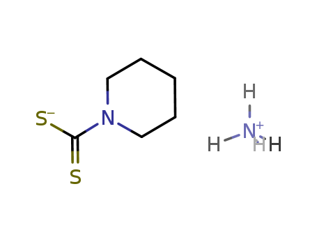 Molecular Structure of 49791-55-1 (1-Piperidinecarbodithioic acid, ammonium salt)