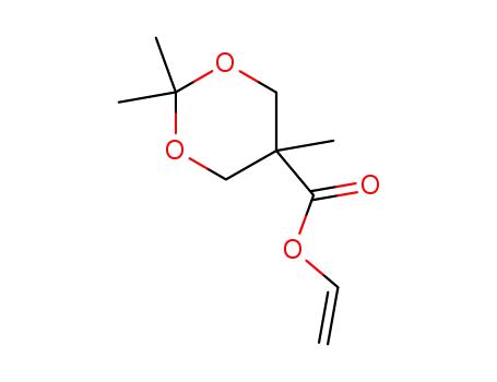 Molecular Structure of 865860-80-6 (2,2,5-Trimethyl-1,3-dioxane-5-carboxylic Acid Ethenyl Ester)