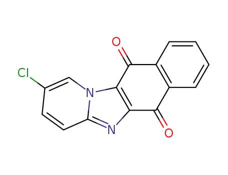 Molecular Structure of 192654-05-0 (2-chloro-6,11-dihydro-6,11-dioxo-naphtho-[2',3':4,5]imidazo[1,2-a]pyridine)