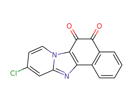 Molecular Structure of 192654-11-8 (10-chloro-5,6-dihydro-5,6-dioxonaphtho-[1',2':4,5]imidazo[1,2-a]pyridine)