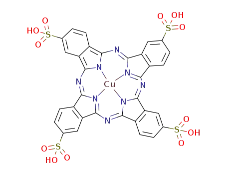 Molecular Structure of 27360-85-6 (COPPER PHTHALOCYANINE TETRASULFONIC ACID TETRASODIUM SALT)