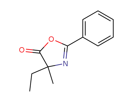 Molecular Structure of 2576-61-6 (4-ethyl-4-methyl-2-phenyl-4<i>H</i>-oxazol-5-one)