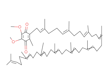 Molecular Structure of 27696-12-4 (2-[(2E,6E,10E,14E,18E,22E,26E,30E,34E)-3,7,11,15,19,23,27,31,35,39-decamethyl-2,6,10,14,18,22,26,30,34,38-tetracontadecaenyl]-5,6-dimethoxy-3-methyl-2,5-cyclohexadiene-1,4-dione)