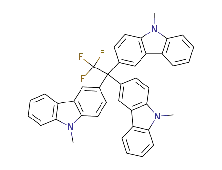 Molecular Structure of 91322-85-9 (9H-Carbazole, 3,3',3''-(trifluoroethylidyne)tris[9-methyl-)