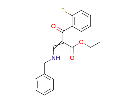 Molecular Structure of 1207748-75-1 (ethyl 3-(benzylamino)-2-(2-fluorobenzoyl)-2-propenoate)