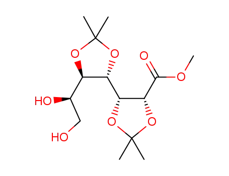 Molecular Structure of 1595285-46-3 (methyl 2,3:4,5-di-O-isopropylidene-D-glycero-D-gulo-heptonate)