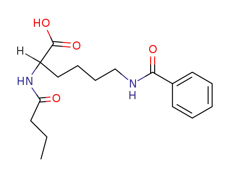 Molecular Structure of 109036-22-8 (<i>N</i><sup>6</sup>-benzoyl-<i>N</i><sup>2</sup>-butyryl-DL-lysine)