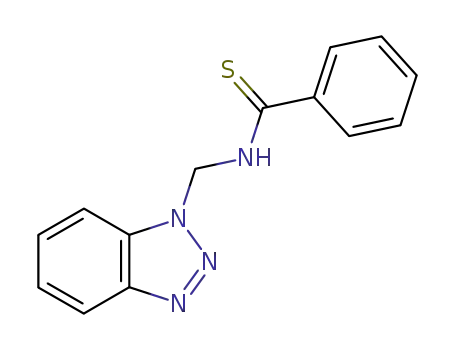 Molecular Structure of 117067-55-7 (N-(benzotriazol-1-ylmethyl)thiobenzoamide)