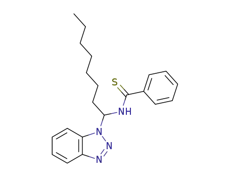 Molecular Structure of 117759-80-5 (N-<α-(benzotriazol-1-yl)octyl>thiobenzamide)