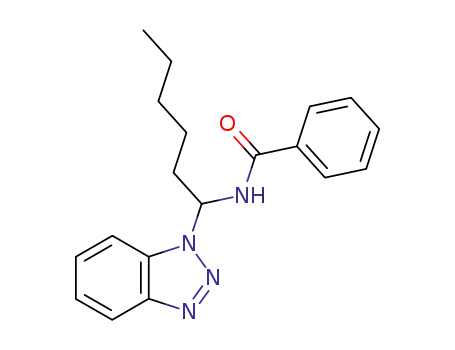 Molecular Structure of 119020-86-9 (N-(1-Benzotriazol-1-yl-hexyl)-benzamide)