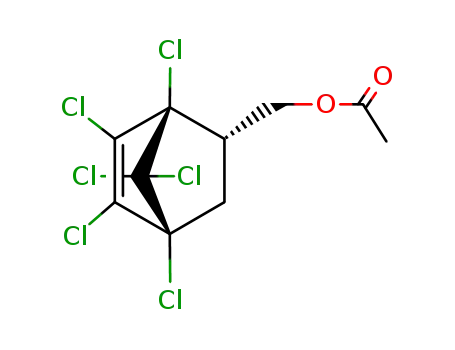 Molecular Structure of 1085-62-7 ((1,4,5,6,7,7-hexachlorobicyclo[2.2.1]hept-5-en-2-yl)methyl acetate)
