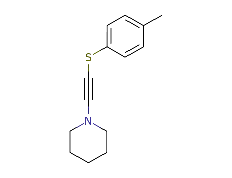 Molecular Structure of 80880-59-7 (1-p-Tolylsulfanylethynyl-piperidine)