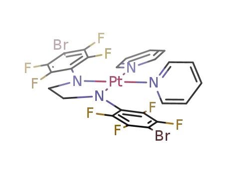 Molecular Structure of 108089-51-6 ([N,N'-bis(4-bromo-2,3,5,6-tetrafluorophenyl)ethane-1,2-diaminato]dipyridineplatinum(II))