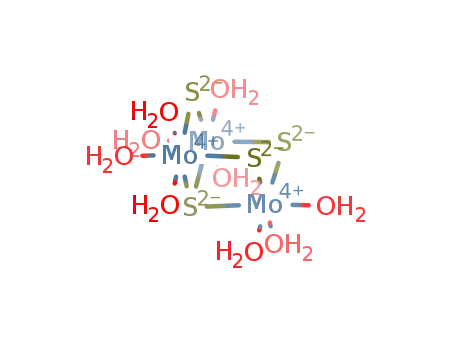 Molecular Structure of 101660-28-0 ([Mo<sub>3</sub>(sulfido)4(aqua)9]<sup>(4+)</sup>)
