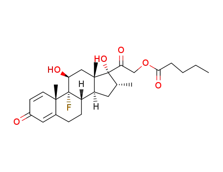 Molecular Structure of 2600-31-9 (9-fluoro-11beta,17,21-trihydroxy-16alpha-methylpregna-1,4-diene-3,20-dione 21-valerate)