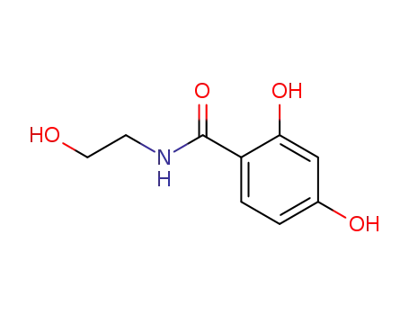 Molecular Structure of 24207-41-8 (2,4-Dihydroxy-N-(2-hydroxyethyl)benzamide)